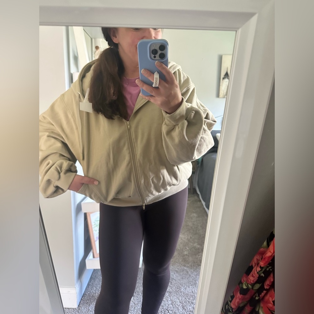 Mono B Light Tan Zip-Up Hoodie